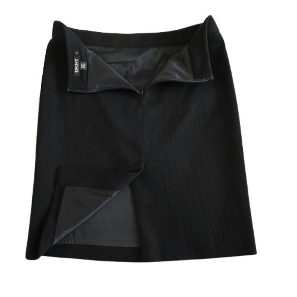 DKNY Women's Small Black Midi Straight/Pencil Wool Blend Fully Lined Skirt - Picture 5 of 16